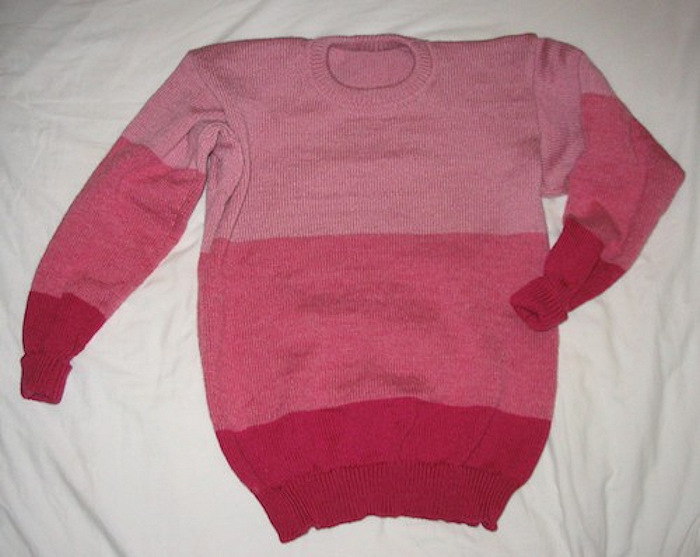 first knitted jumper
